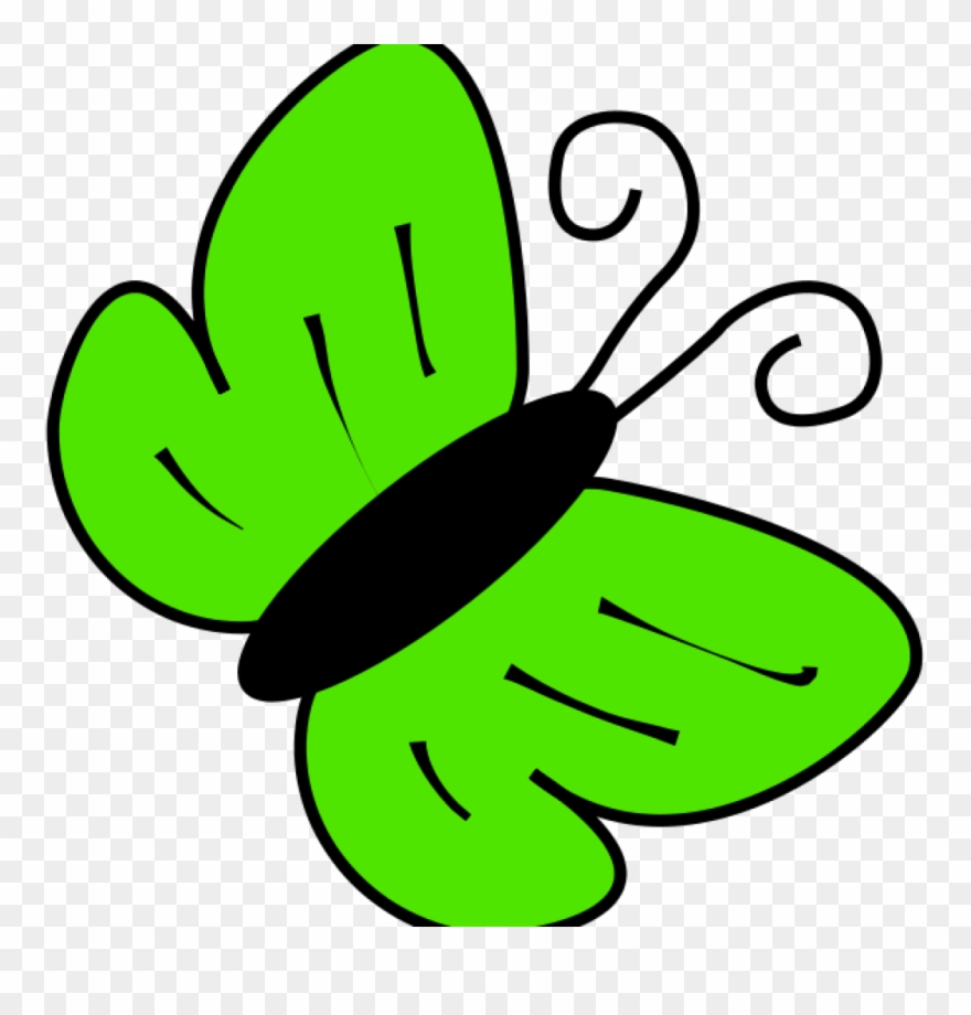 Green Butterfly Clip Art Butterfly Clip Art Green Clipart - Png Download