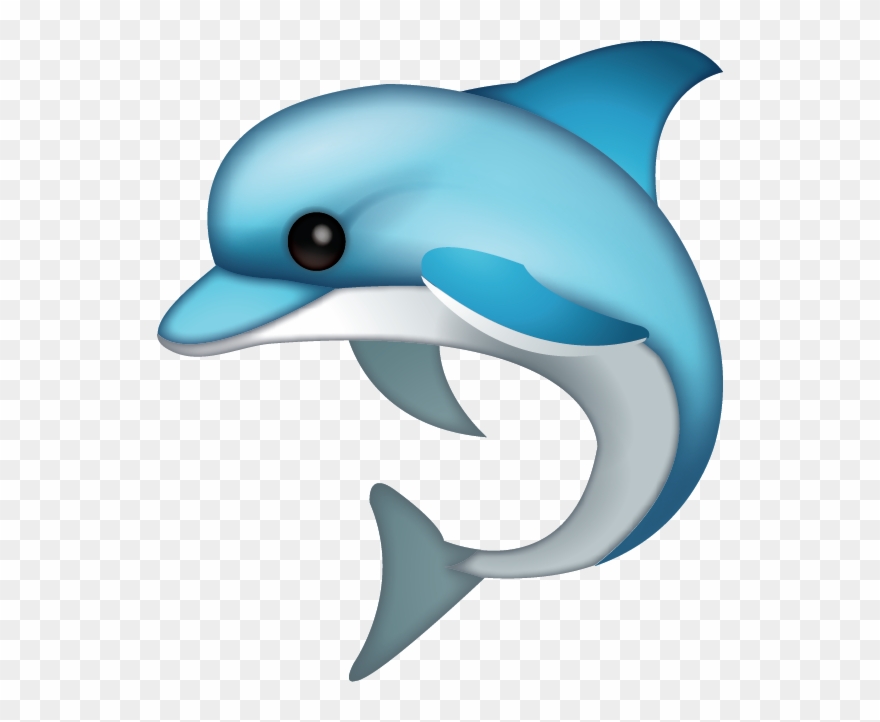 Emoji Clipart Dolphin - Png Download