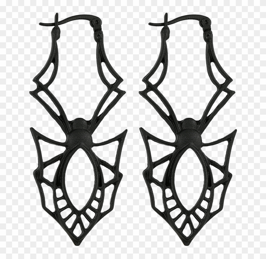 Gothic Spider Earrings By Restyle Clipart
