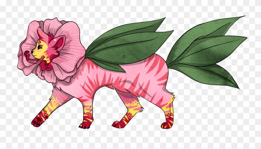 Orchid Kitty Clipart