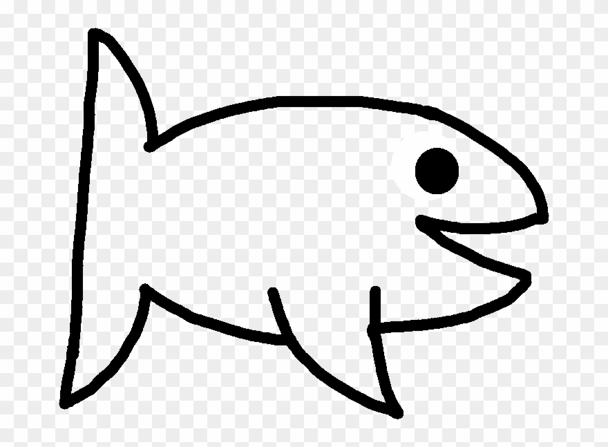 Red/blue Fish - Drawing Clipart