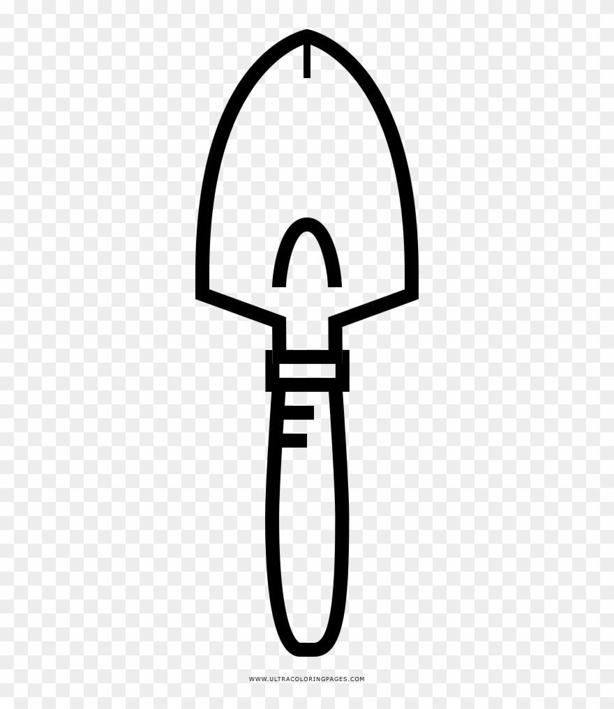 Garden Trowel Coloring Page Clipart