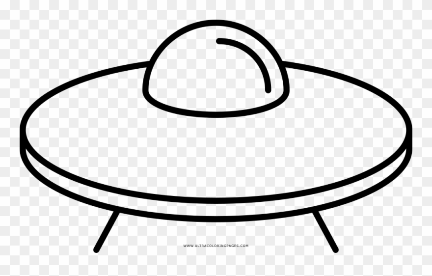 Flying Saucer Coloring Page Clipart