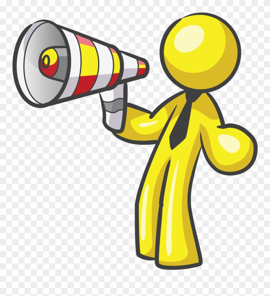 Mascot With Megaphone Clipart