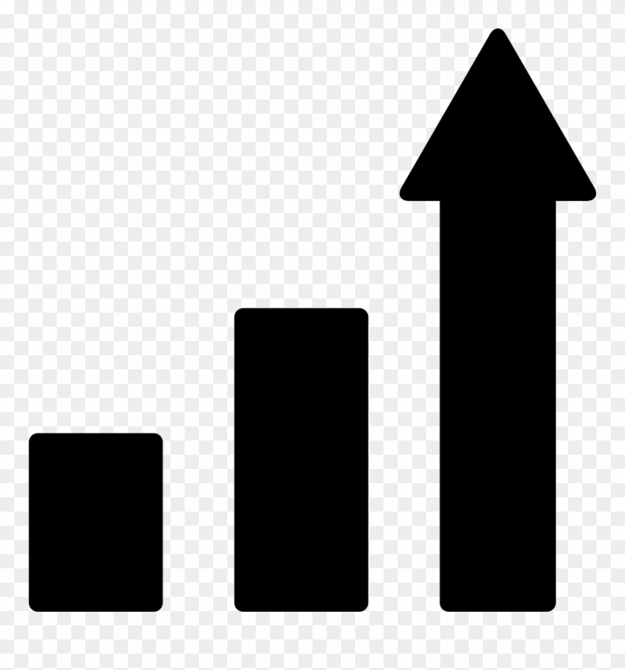 Ascending Bars Graphic With Up Arrow Comments Clipart