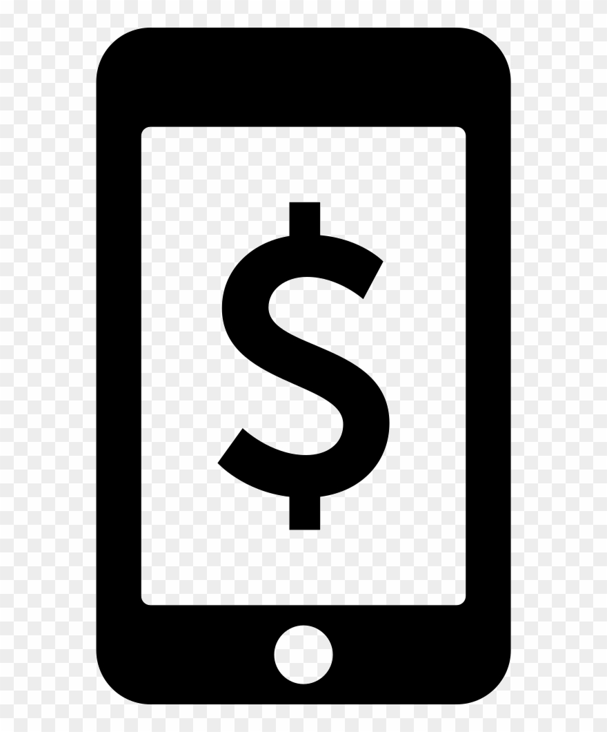 Dollar Sign On Tablet Or Phone Screen Comments Clipart