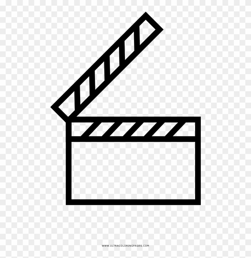Clapperboard Coloring Page Clipart
