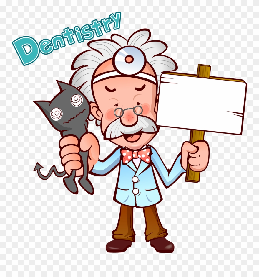 Physician Cartoon Illustration Old Clipart
