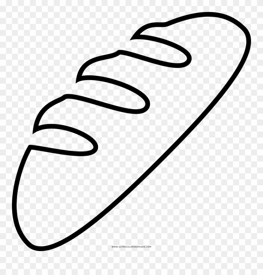 Baguette Coloring Page Clipart