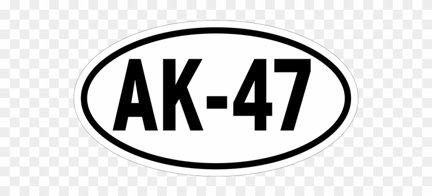 Ak-47 Oval Decal Clipart