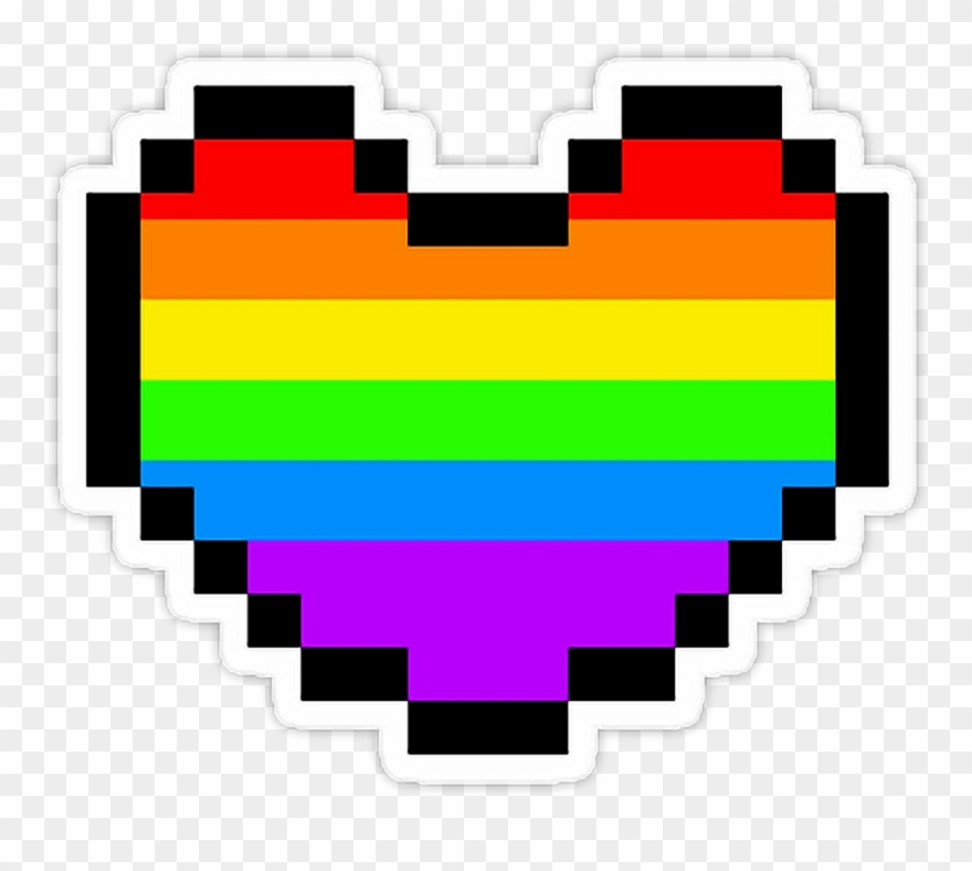 Rainbow Heart Pride Tumblr Emoji Clipart
