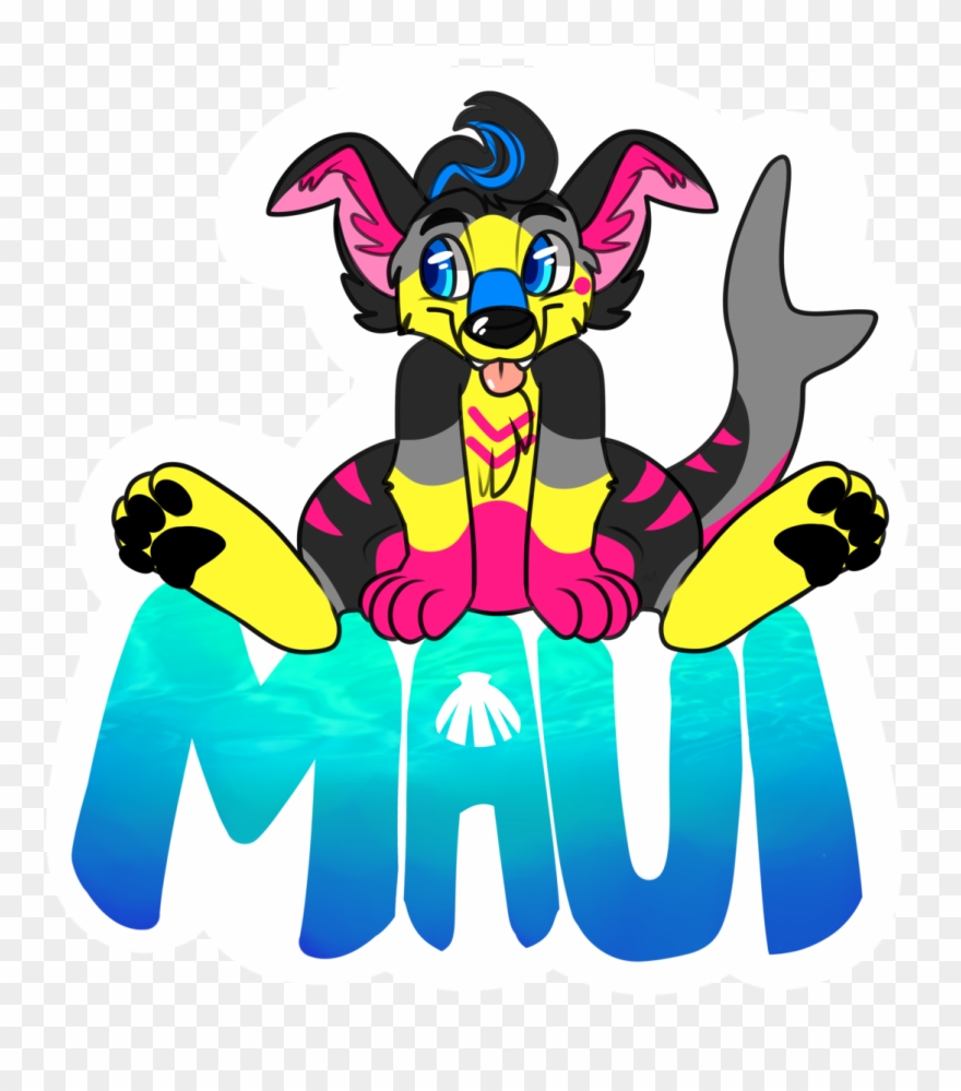 Maui Sitting Pretty Badge Clipart