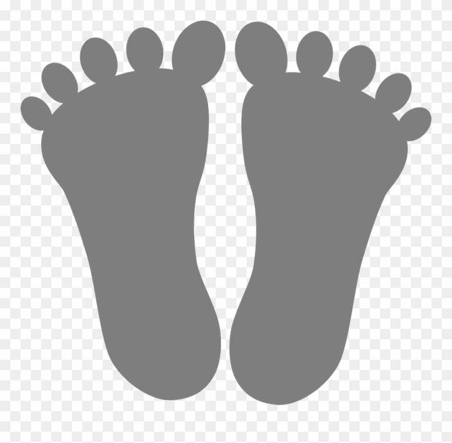 Feet, Toes, Footmarks, Outline, Human, Barefoot Clipart