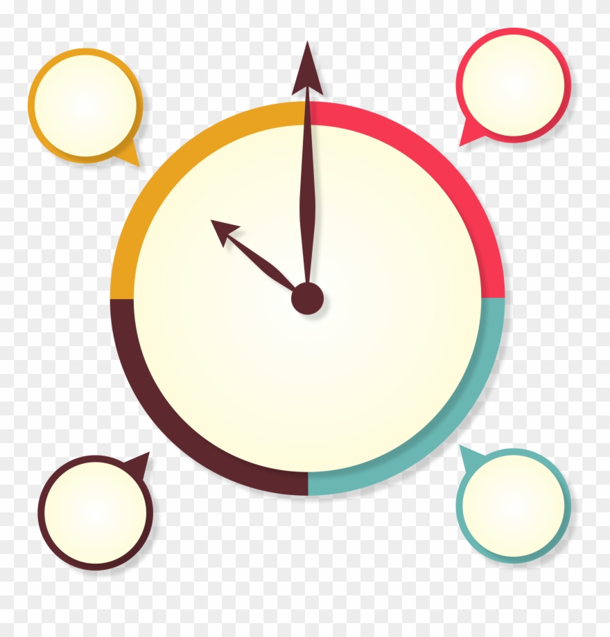 Infographic Clock Icon Clipart