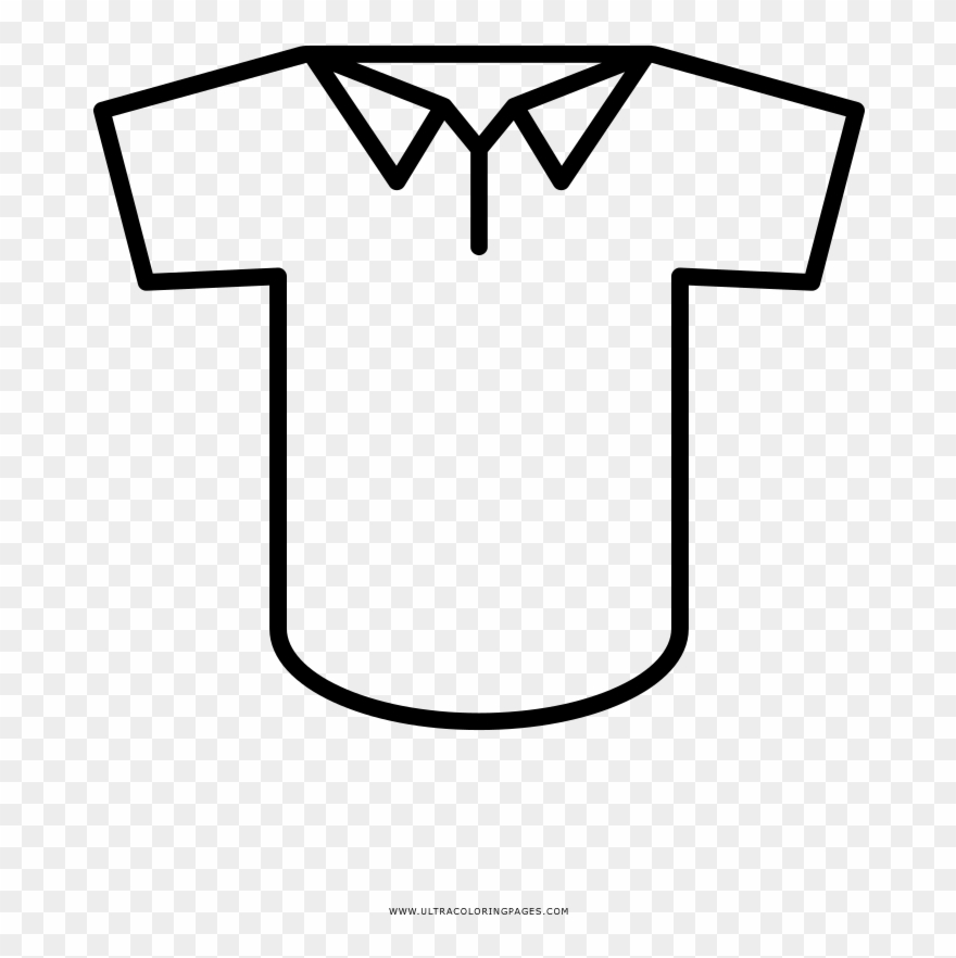 Polo Shirt Coloring Page Clipart