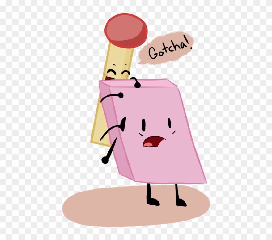 Eraser And Match <3 Clipart