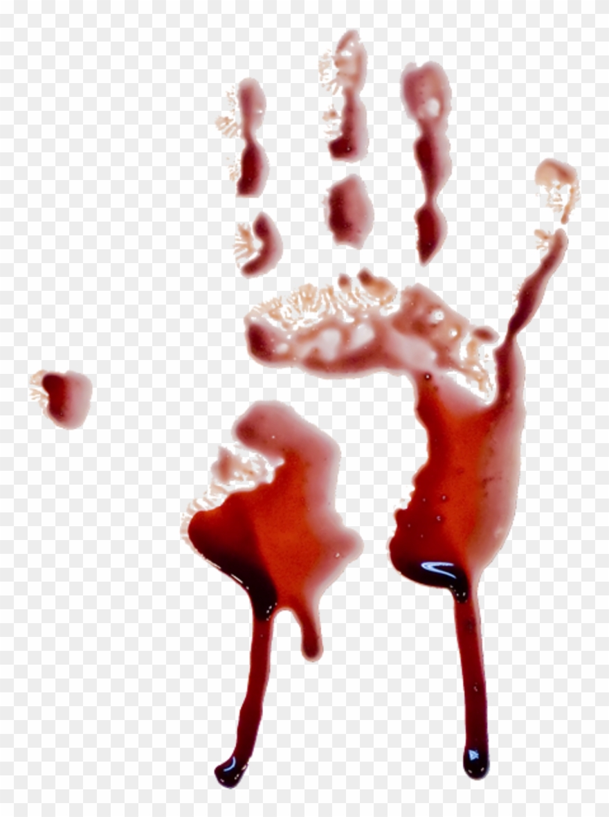 Handprint Blood Dripping Transparent Background Clipart