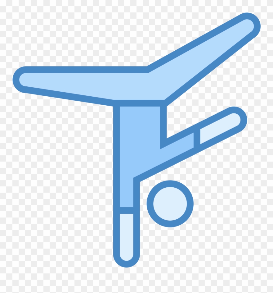 The Image Is Of A Person That Is Mid Cartwheel Clipart