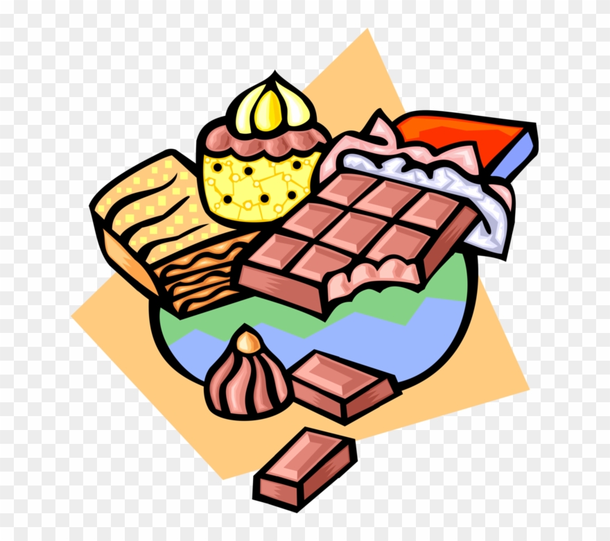 Vector Illustration Of Sweet Milk Chocolate Bar Candy Clipart