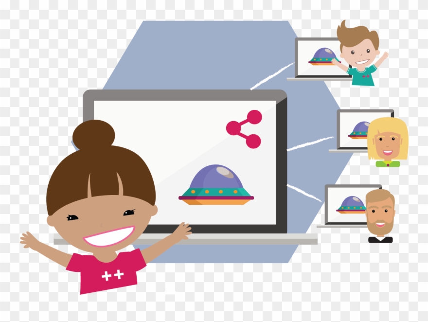 Sharing Creations With Friends And Family Clipart