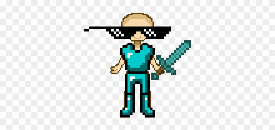 Goofy Minecraft Person Clipart