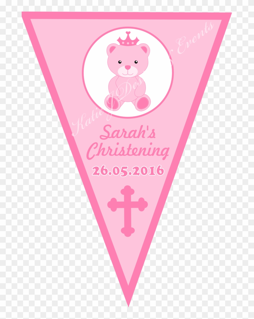 Pink Teddy Bear Theme Personalised Party Decorations Clipart