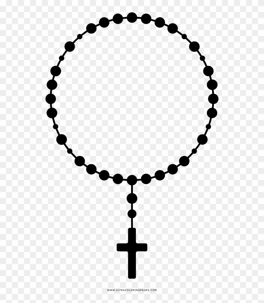 Rosary Coloring Page Clipart