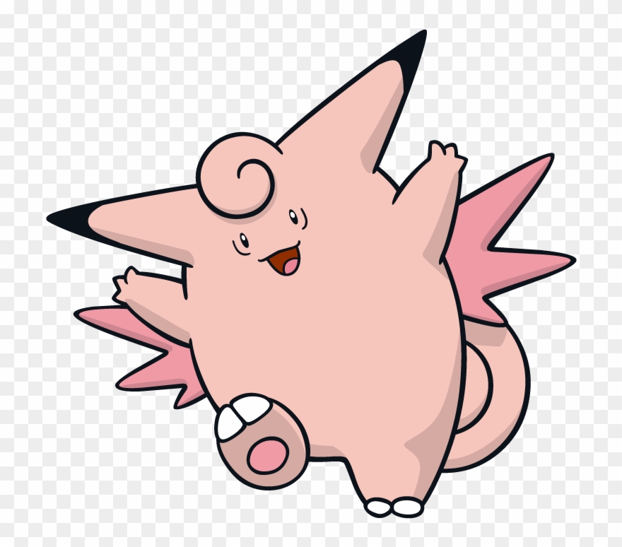 Clefable Pokemon Character Vector Art Clipart