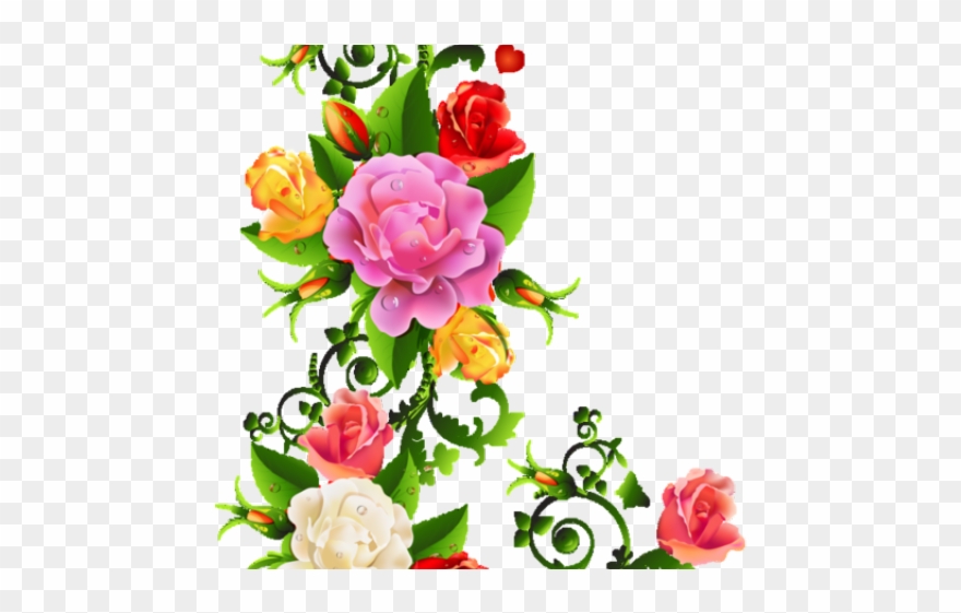 Edge Clipart Flower - Png Download