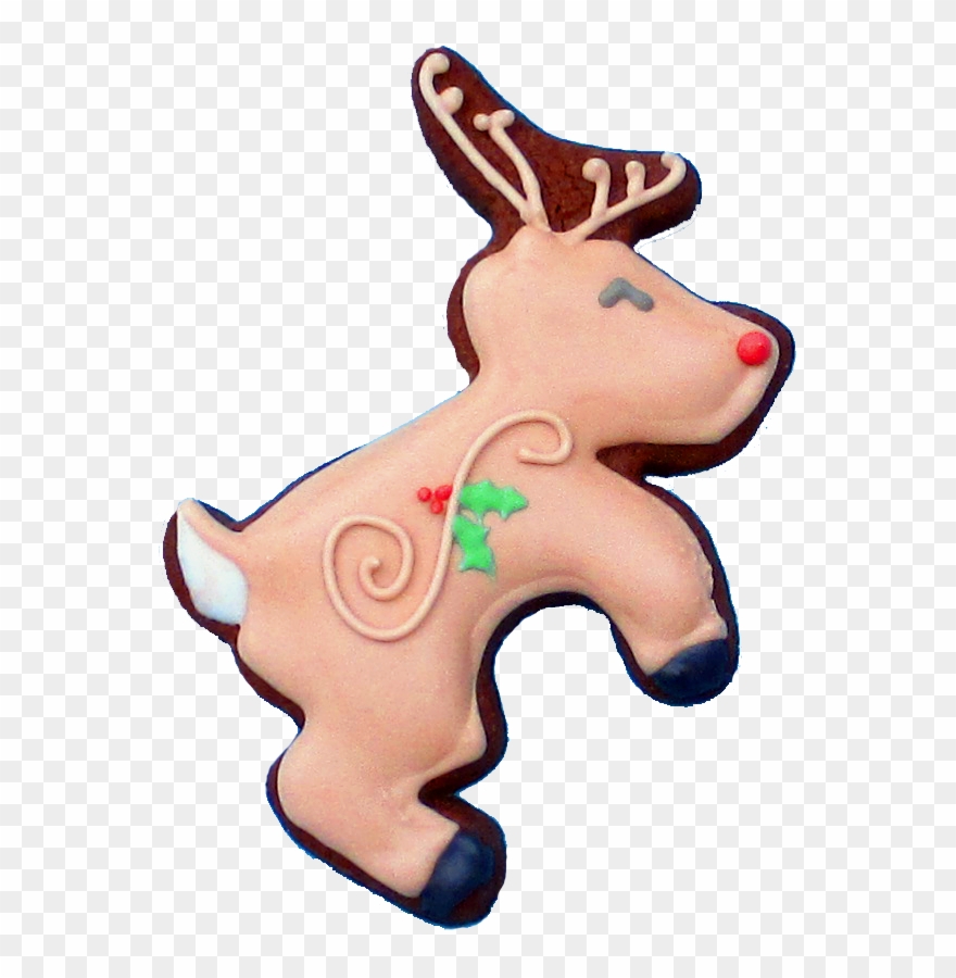Leaping Reindeer Sugar Cookie Clipart