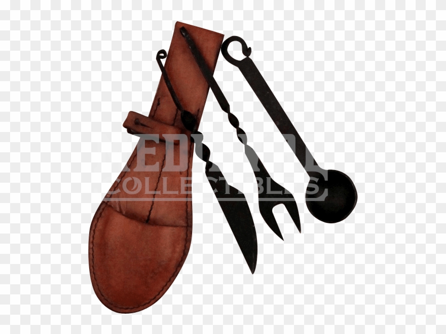 Cast Medieval Cutlery Set Clipart
