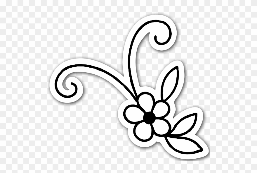 Flower Ornament Sticker Clipart