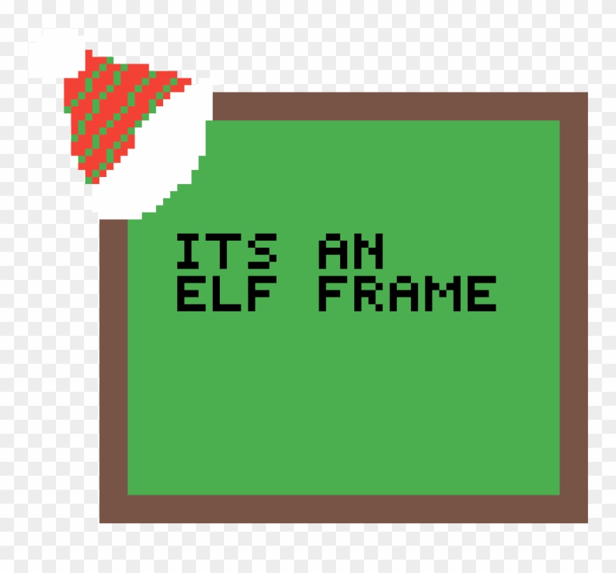 Picture Frame With Elf Hat Clipart