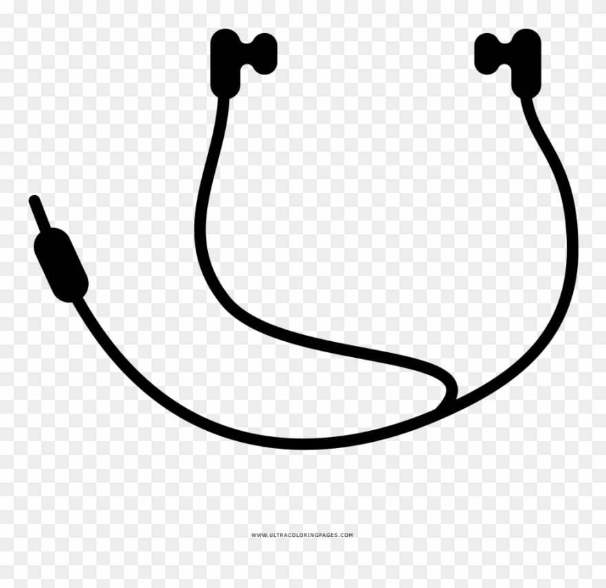 Earbuds Coloring Page Clipart