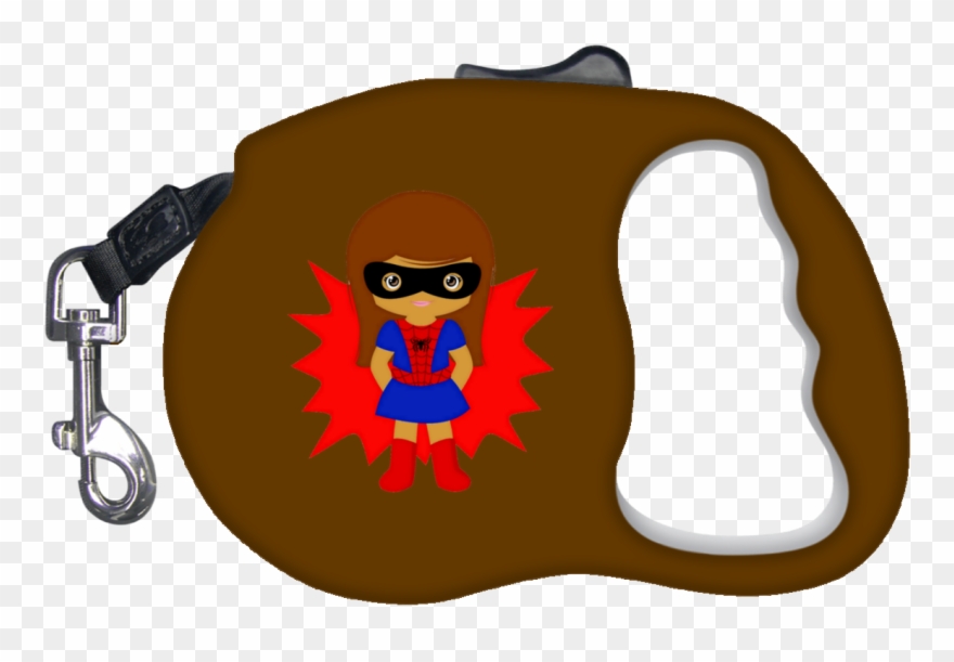 Spider Girl Retractable Dog Leash Clipart