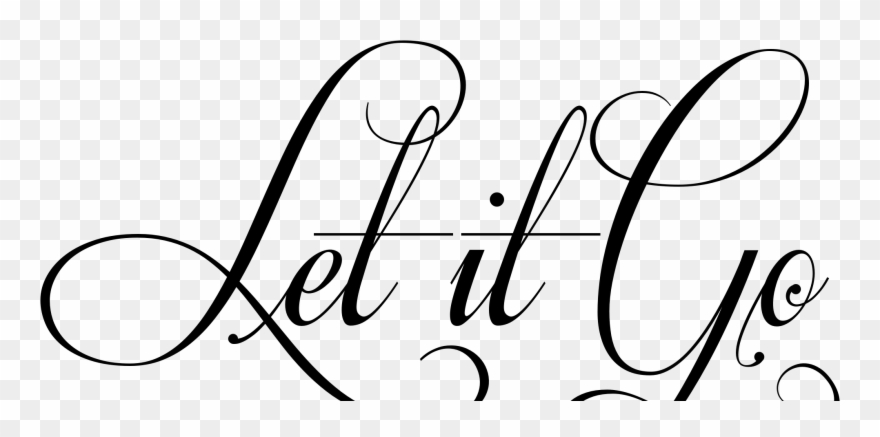 Let It Go Writing Fonts Clipart