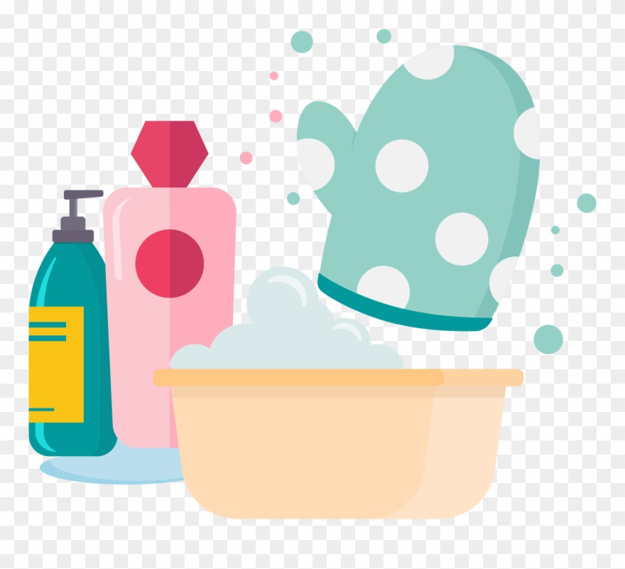 Living Supplies Bath Gloves Cartoon Png And Vector Clipart