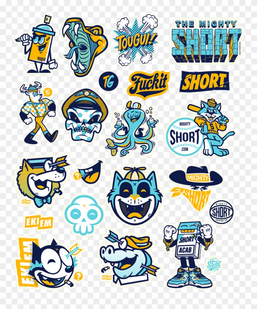 Stickers Ekiem Tougui Short Clear Stickers, Skull Art, Clipart