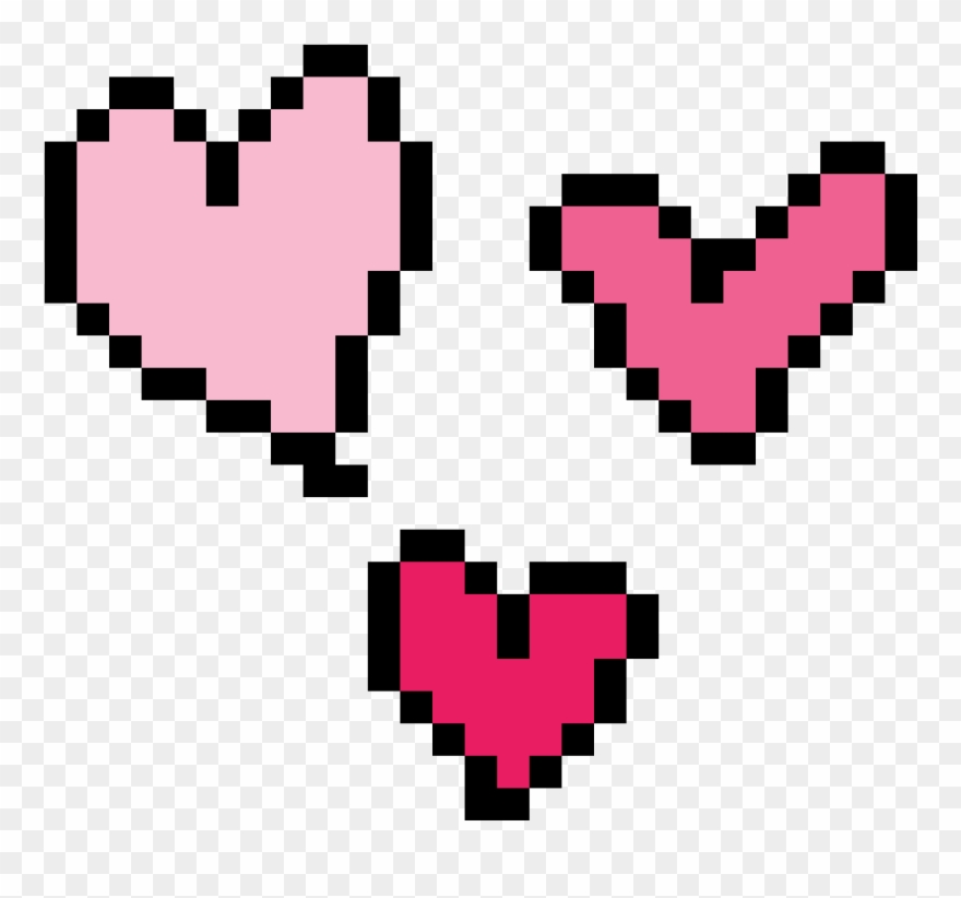 Pixel Hearts Clipart