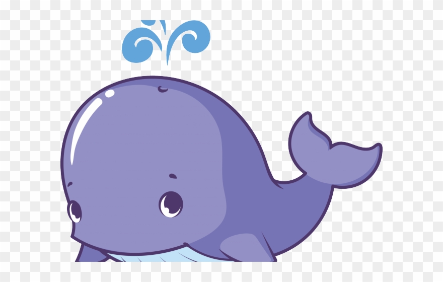 Purple Clipart Whale - Png Download