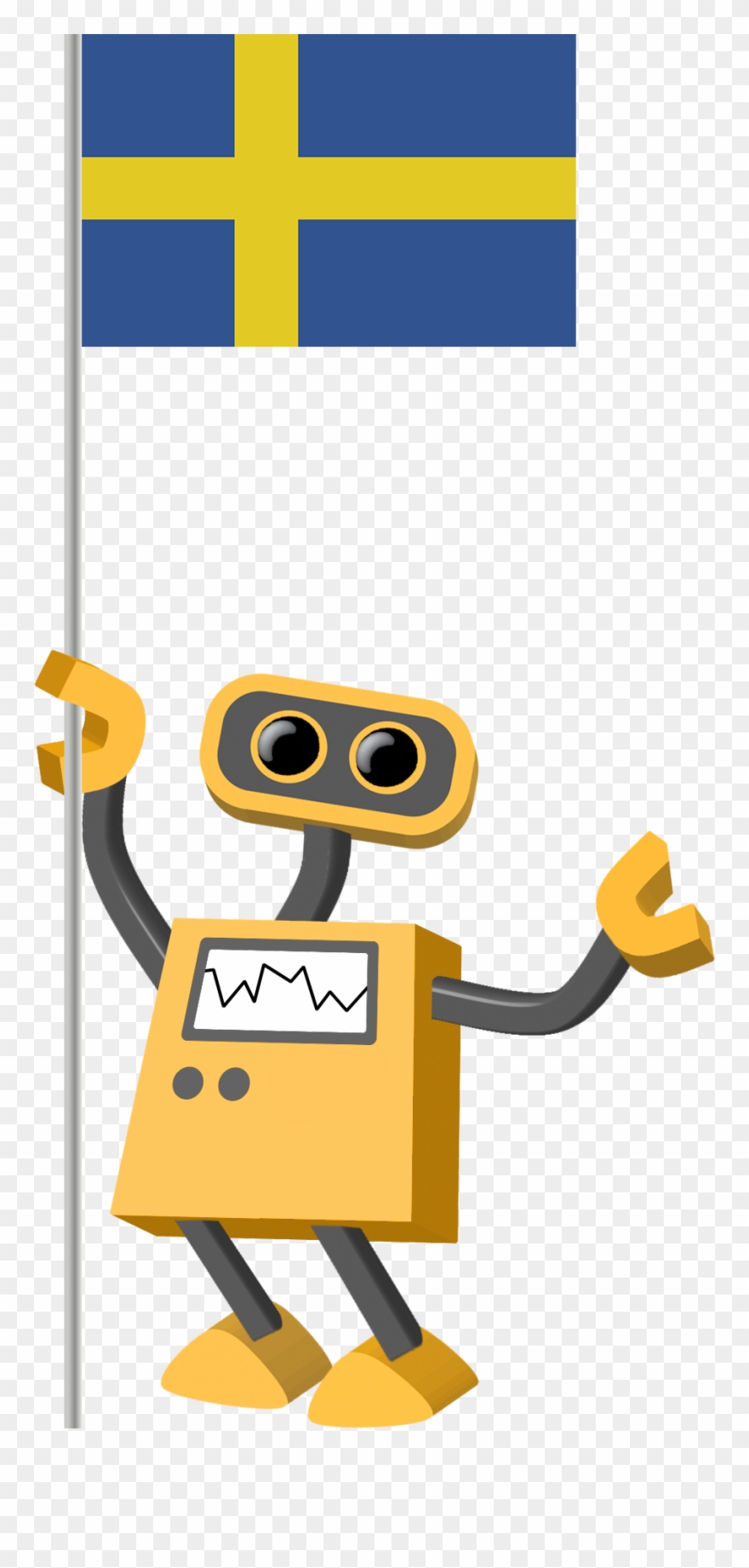 Flag Bot, Sweden Clipart
