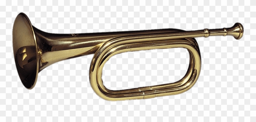 Brass Cavalry Bugle Clipart