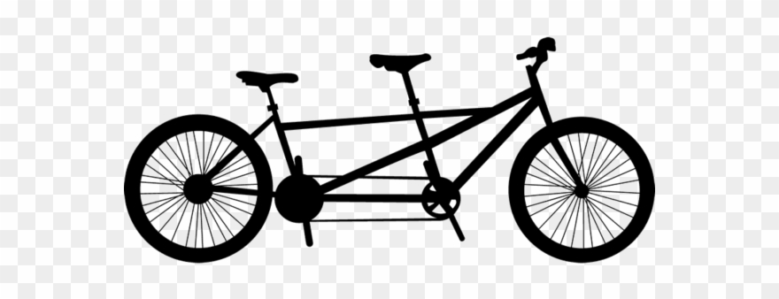 Tandem Bicycle Stamp Clipart