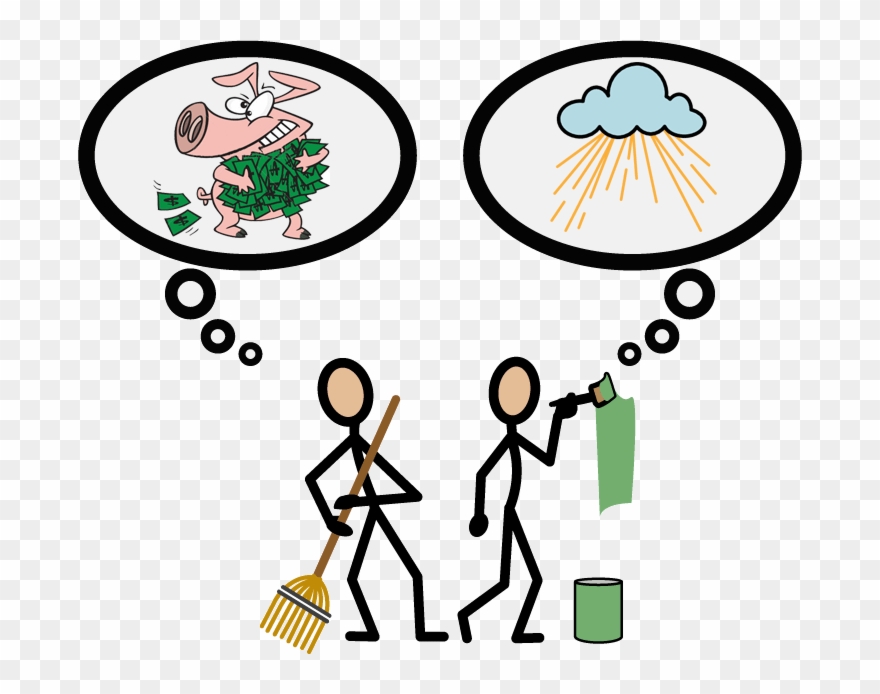 Selfish Life Vs Life Of Karma Yoga Clipart