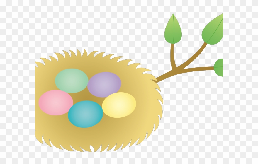 Birds Nest Clipart Easter - Png Download