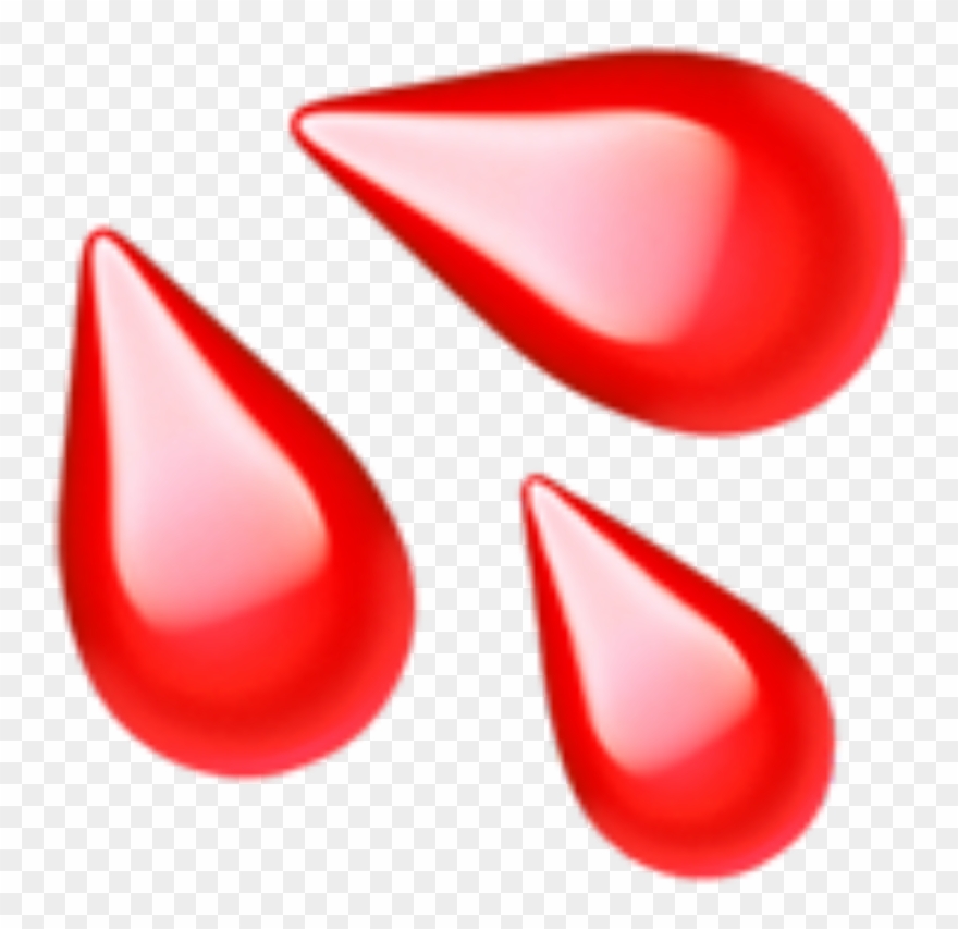 Download Water Emoji Red Blood Drip Drop Bloody Clipart (3135007