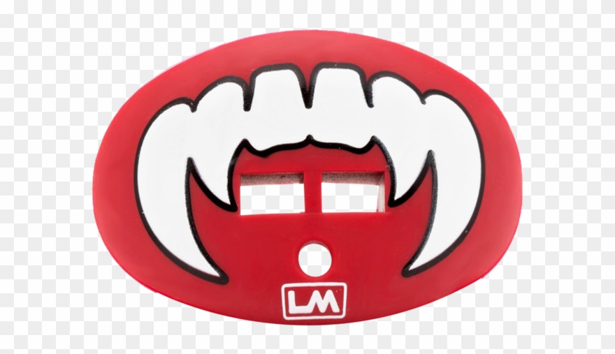 Vampire Fangs Maroon Cardinal Clipart