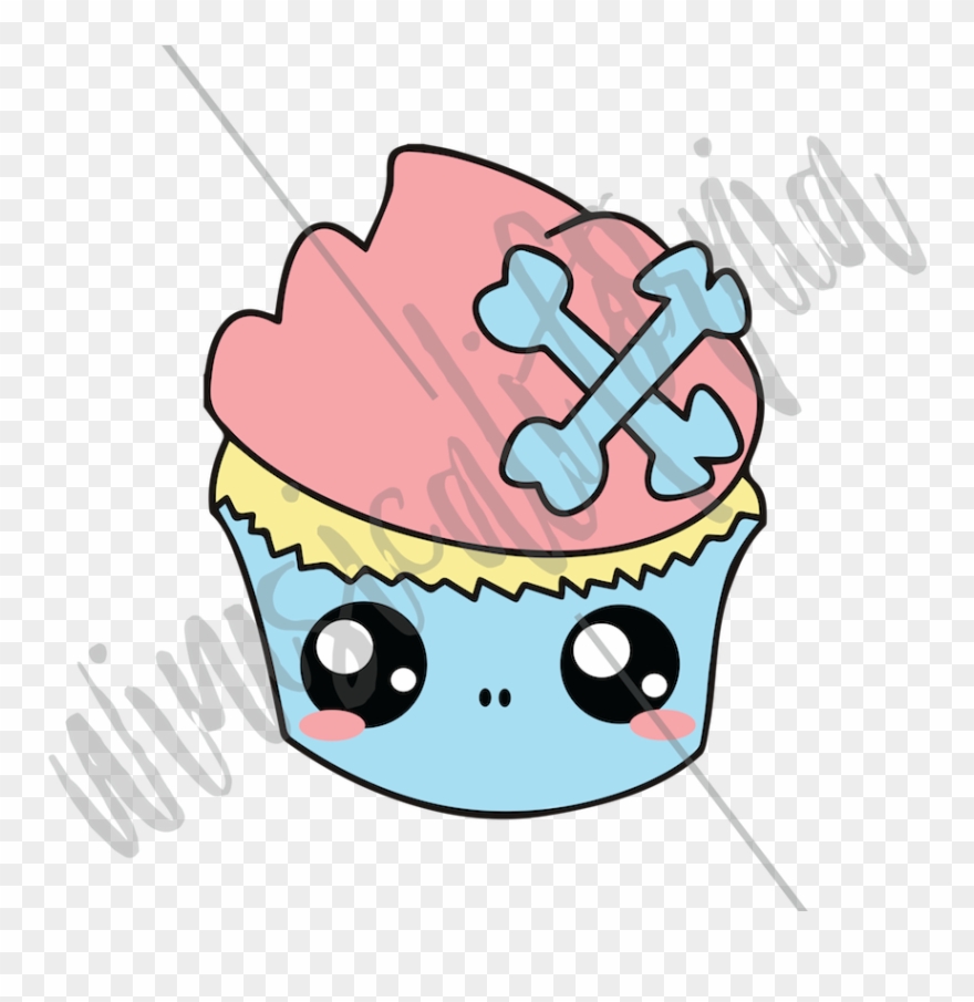 Cupcake Scull Drawn On Ipad Pro With Apple Pencil Clipart