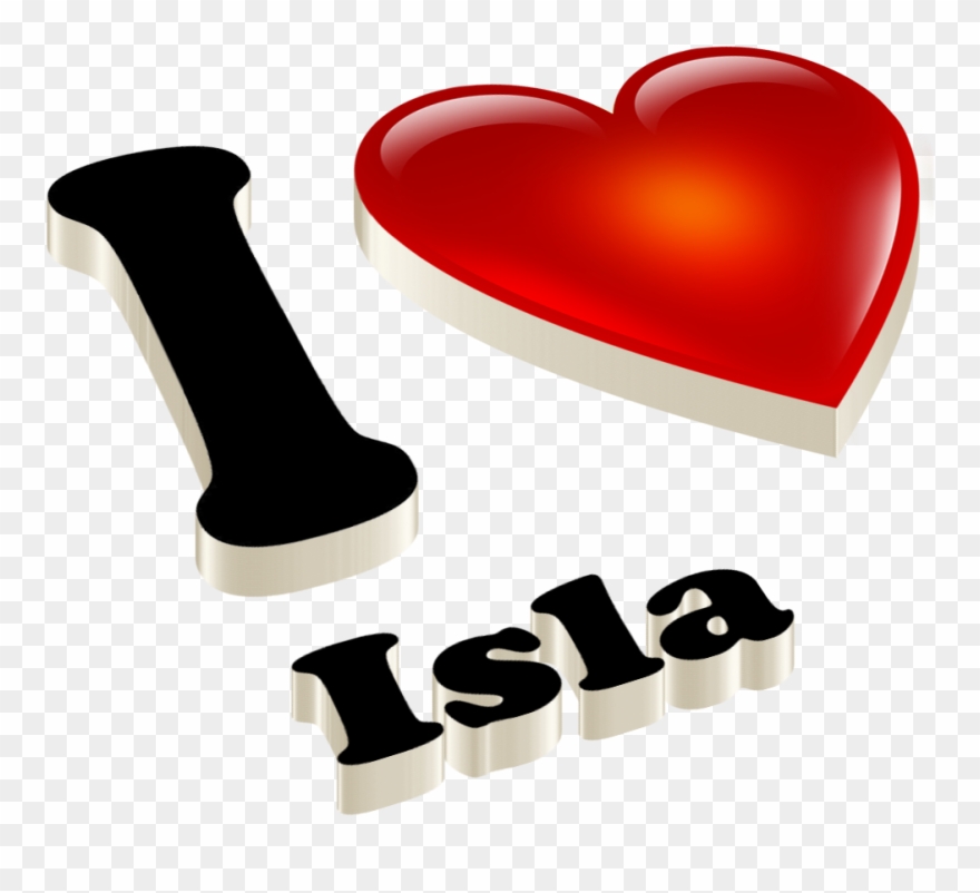 Isla Heart Name Transparent Png Clipart