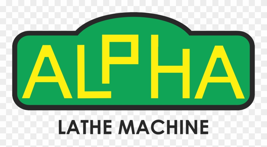 Alpha Lathe Machine Logo Clipart